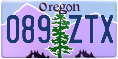 OR license plate 089ZTX