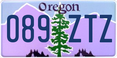 OR license plate 089ZTZ