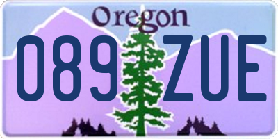 OR license plate 089ZUE
