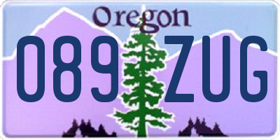 OR license plate 089ZUG