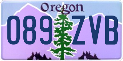 OR license plate 089ZVB
