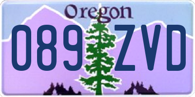 OR license plate 089ZVD