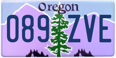 OR license plate 089ZVE
