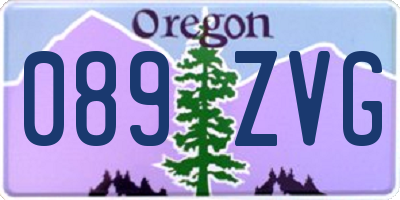 OR license plate 089ZVG