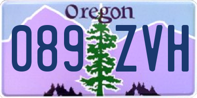 OR license plate 089ZVH