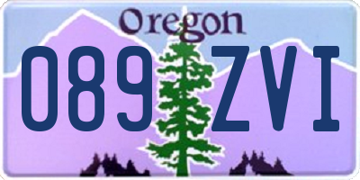 OR license plate 089ZVI