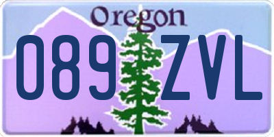 OR license plate 089ZVL