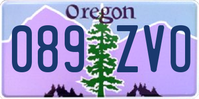 OR license plate 089ZVO