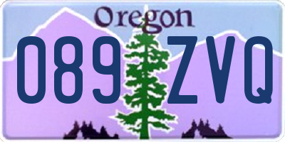 OR license plate 089ZVQ