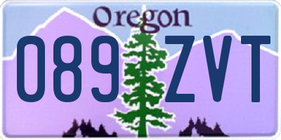 OR license plate 089ZVT