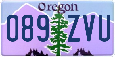 OR license plate 089ZVU