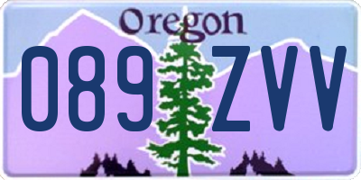 OR license plate 089ZVV