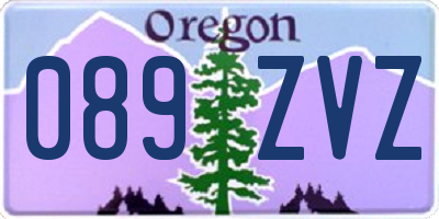 OR license plate 089ZVZ