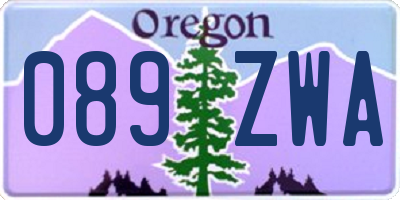 OR license plate 089ZWA