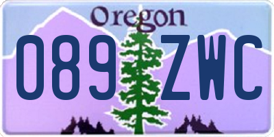 OR license plate 089ZWC