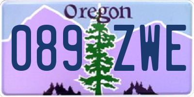 OR license plate 089ZWE