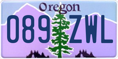 OR license plate 089ZWL