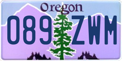 OR license plate 089ZWM