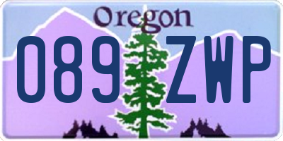 OR license plate 089ZWP