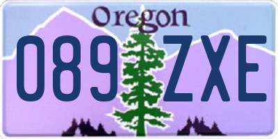 OR license plate 089ZXE