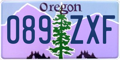OR license plate 089ZXF