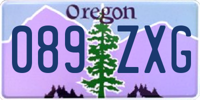 OR license plate 089ZXG