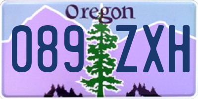 OR license plate 089ZXH