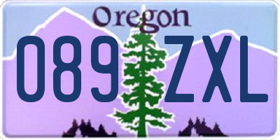 OR license plate 089ZXL