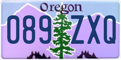 OR license plate 089ZXQ