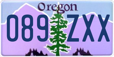 OR license plate 089ZXX