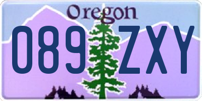 OR license plate 089ZXY