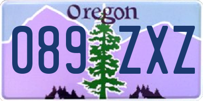 OR license plate 089ZXZ