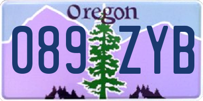 OR license plate 089ZYB