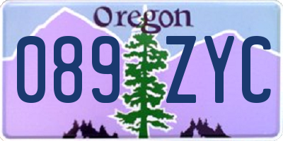 OR license plate 089ZYC