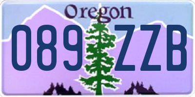 OR license plate 089ZZB