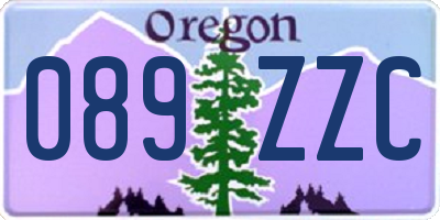 OR license plate 089ZZC