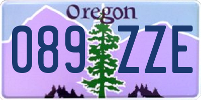 OR license plate 089ZZE