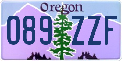 OR license plate 089ZZF