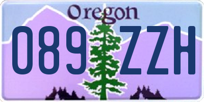 OR license plate 089ZZH