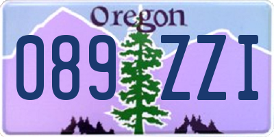 OR license plate 089ZZI