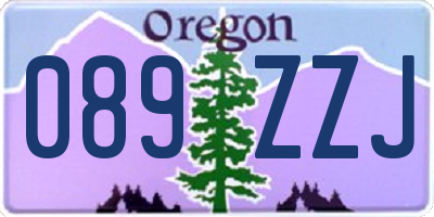 OR license plate 089ZZJ