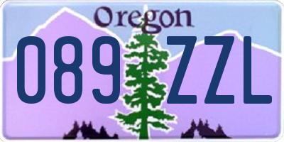 OR license plate 089ZZL