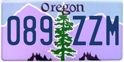 OR license plate 089ZZM