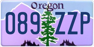OR license plate 089ZZP