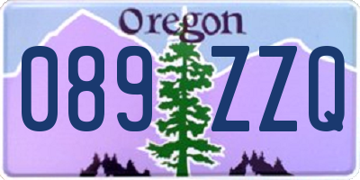 OR license plate 089ZZQ