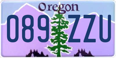 OR license plate 089ZZU
