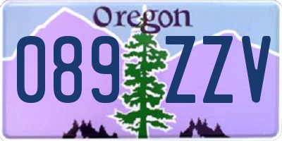 OR license plate 089ZZV