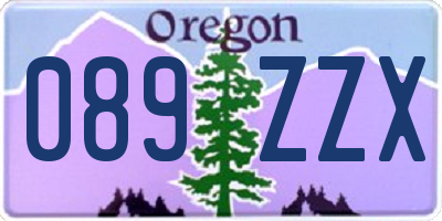 OR license plate 089ZZX