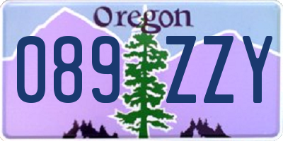 OR license plate 089ZZY
