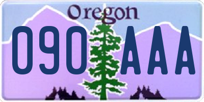 OR license plate 090AAA